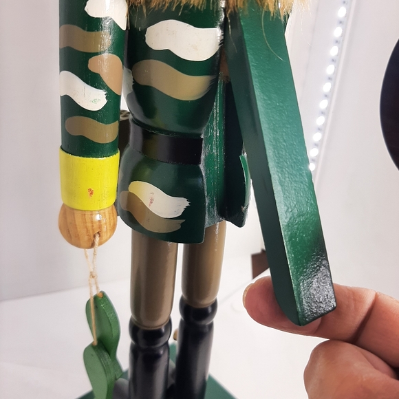 Holiday Wooden Fisherman Nutcracker Fish And Pole Poshmark